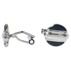 Pre Owned Montblanc Stainless Steel Lacquer Elegance Reversible Cufflinks