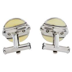 Pre Owned Montblanc Stainless Steel Lacquer Elegance Reversible Cufflinks