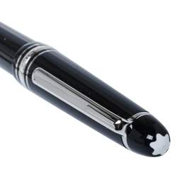 Pre Owned Montblanc Classique Black Resin Silver Tone Fountain Pen