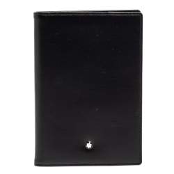 Pre Owned Montblanc Black Leather Meisterstuck Passport Holder