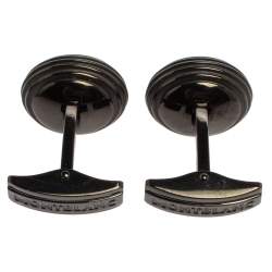 Pre Owned Montblanc Black PVD Finish Stainless Steel Urban Speed Cufflinks