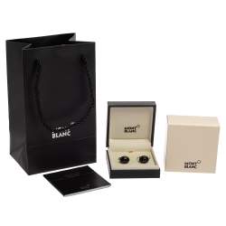 Pre Owned Montblanc Black PVD Finish Stainless Steel Urban Speed Cufflinks