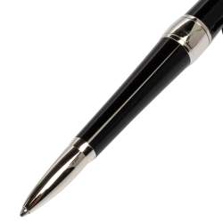 Pre Owned Montblanc Etoile Diamond Black Resin Platinum Finish Ballpoint Pen