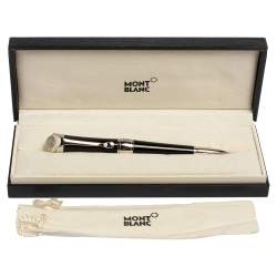 Pre Owned Montblanc Etoile Diamond Black Resin Platinum Finish Ballpoint Pen