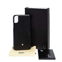 Montblanc Black Leather Sartorial iPhone XR Hard Phone Case