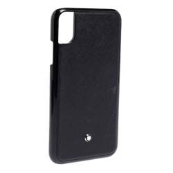 Montblanc Black Leather Sartorial iPhone XR Hard Phone Case