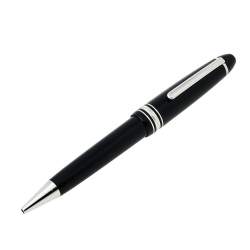 Pre Owned قلم جاف مون بلان مايسترستاك رزين أسود بلاتين مطلي