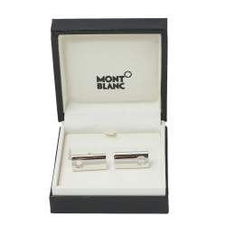مملوكة مسبقًا Montblanc Contemporary Sterling Silver Rectangular Star Cut Cufflinks