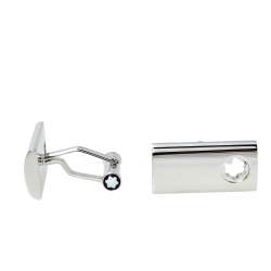 مملوكة مسبقًا Montblanc Contemporary Sterling Silver Rectangular Star Cut Cufflinks