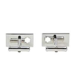 مملوكة مسبقًا Montblanc Contemporary Sterling Silver Rectangular Star Cut Cufflinks