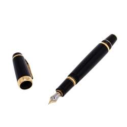 Pre Owned Montblanc Boheme Black Resin Retractable Nib Fountain Pen