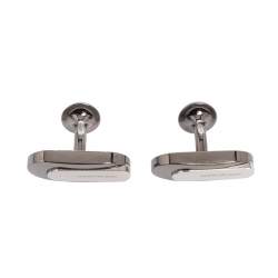 Pre Owned Montblanc Gunmetal Tone Sterling Silver Oval Cufflinks