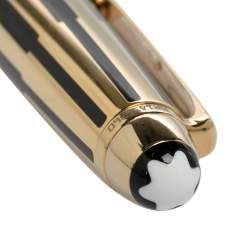 Pre Owned Montblanc Meisterstuck Solitaire Gold & Black Ballpoint Pen