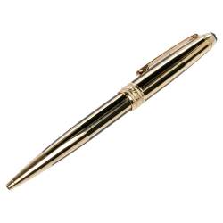 Pre Owned Montblanc Meisterstuck Solitaire Gold & Black Ballpoint Pen