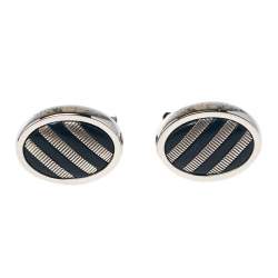 مملوكة مسبقًا Montblanc Steel JFK Edition Oval Cuff Links