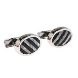 مملوكة مسبقًا Montblanc Steel JFK Edition Oval Cuff Links