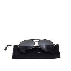 Montblanc Black Acetate MB702S Gradient Aviator Sunglasses 