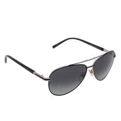 Montblanc Black Acetate MB702S Gradient Aviator Sunglasses 