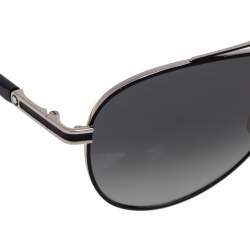 Montblanc Black Acetate MB702S Gradient Aviator Sunglasses 