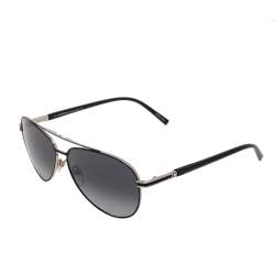 Montblanc Black Acetate MB702S Gradient Aviator Sunglasses 