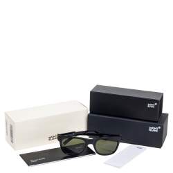 Montblanc Black MB652S Square Sunglasses