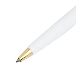 Pre Owned قلم حبر جاف  مون بلان بيكس راتنج بريشس أبيض مطلى ذهب