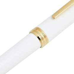 Pre Owned قلم حبر جاف  مون بلان بيكس راتنج بريشس أبيض مطلى ذهب