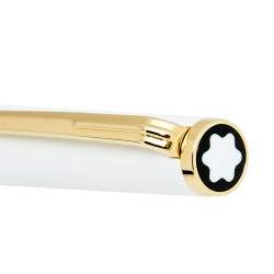 Pre Owned قلم حبر جاف  مون بلان بيكس راتنج بريشس أبيض مطلى ذهب