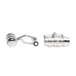Pre Owned Montblanc Contemporary Sterling Silver Ring Motif Bar Cufflinks