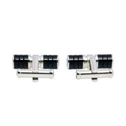 Pre Owned Montblanc Heritage Silver Tone Barrel Cufflinks