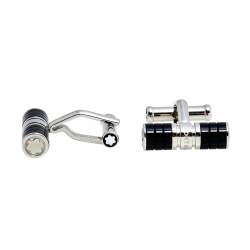 Pre Owned Montblanc Heritage Silver Tone Barrel Cufflinks