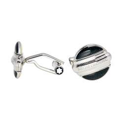 Pre Owned Montblanc Elegance Stainless Steel Reversible Lacquer Cufflinks