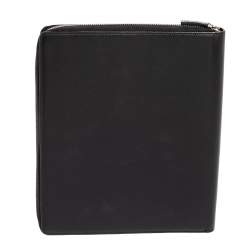 Pre Owned Montblanc Black Leather Meisterstuck Zip Business Companion Clutch