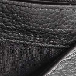 Pre Owned Montblanc Black Leather Meisterstuck Zip Business Companion Clutch