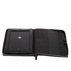 Pre Owned Montblanc Black Leather Meisterstuck Zip Business Companion Clutch