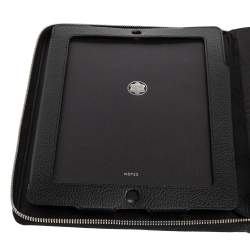 Pre Owned Montblanc Black Leather Meisterstuck Zip Business Companion Clutch