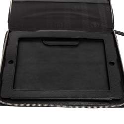 Pre Owned Montblanc Black Leather Meisterstuck Zip Business Companion Clutch