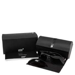 مملوكة مسبقًا نظارة شمسية مون بلان أفياتور MB218S معدن رصاصي / أخضر متدرج 