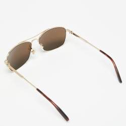 Pre Owned Montblanc Brown Havana MB0026S Aviator Sunglasses