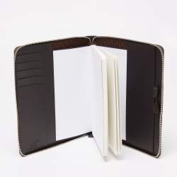 Pre Owned Montblanc Black Croc Embossed Leather Meisterstück Zip Agenda Cover