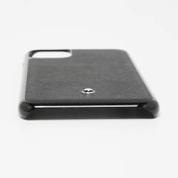 Pre Owned Montblanc Black Leather and Plastic Sactorial iPhone 11 Case