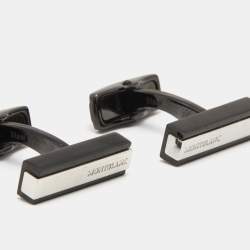 Pre Owned Montblanc Black PVD Finish Stainless Steel Urban Speed Bar Cufflinks