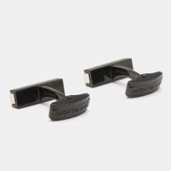 Pre Owned Montblanc Black PVD Finish Stainless Steel Urban Speed Bar Cufflinks