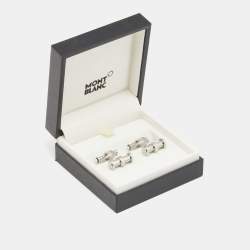 Pre Owned Montblanc Silver Tone Meisterstück Bar Cufflinks