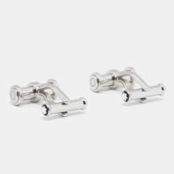 Pre Owned Montblanc Silver Tone Meisterstück Bar Cufflinks