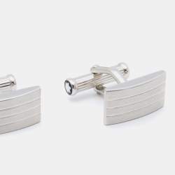 Montblanc Silver Tone Rectangular Cufflinks