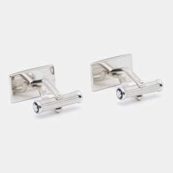 Montblanc Silver Tone Rectangular Cufflinks
