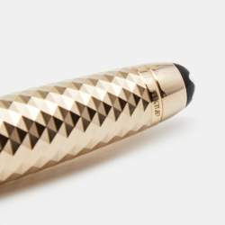 مملوكة مسبقًا Montblanc Meisterstück Gold Tone Geometric Dimension Ballpoint Pen 