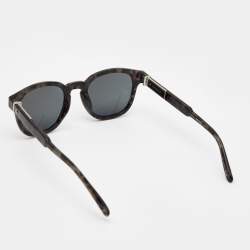 Montblanc Brown Tortoiseshell/ Smoke Grey Polarized MB 693S Wayfarer Sunglasses