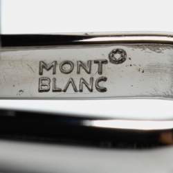 Pre Owned Montblanc Meisterstück Silver Tone Carbon Inlay Cufflinks